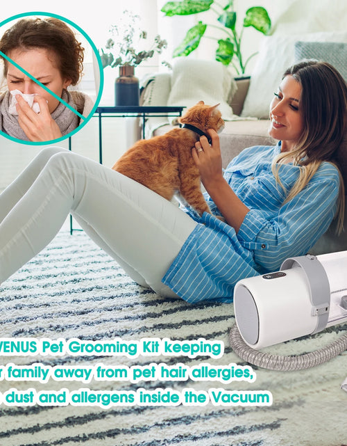 Load image into Gallery viewer, Pet Grooming Kit &amp; Vacuum, 11Kpa Low Noise Pet Groomer Vacuum Suction with 3 Suction Mode, 5 in 1 Dog Vacuum, 2.5L Dustbin for Dogs, Cats and Other Animals
